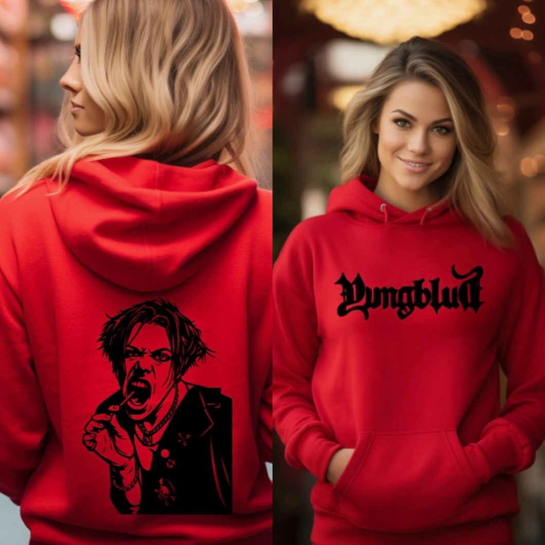 Young Blud Inspired Hoodie | Streetwear Rebel Sweatshirt | Grunge Graphic Hoodie