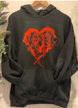 Load image into Gallery viewer, Chucky and bride of Chucky Valentine’s Day Hoodie
