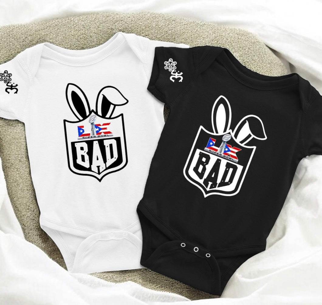 “Bad Bunny Super Bowl Baby Onesie – Cute Game Day Outfit”