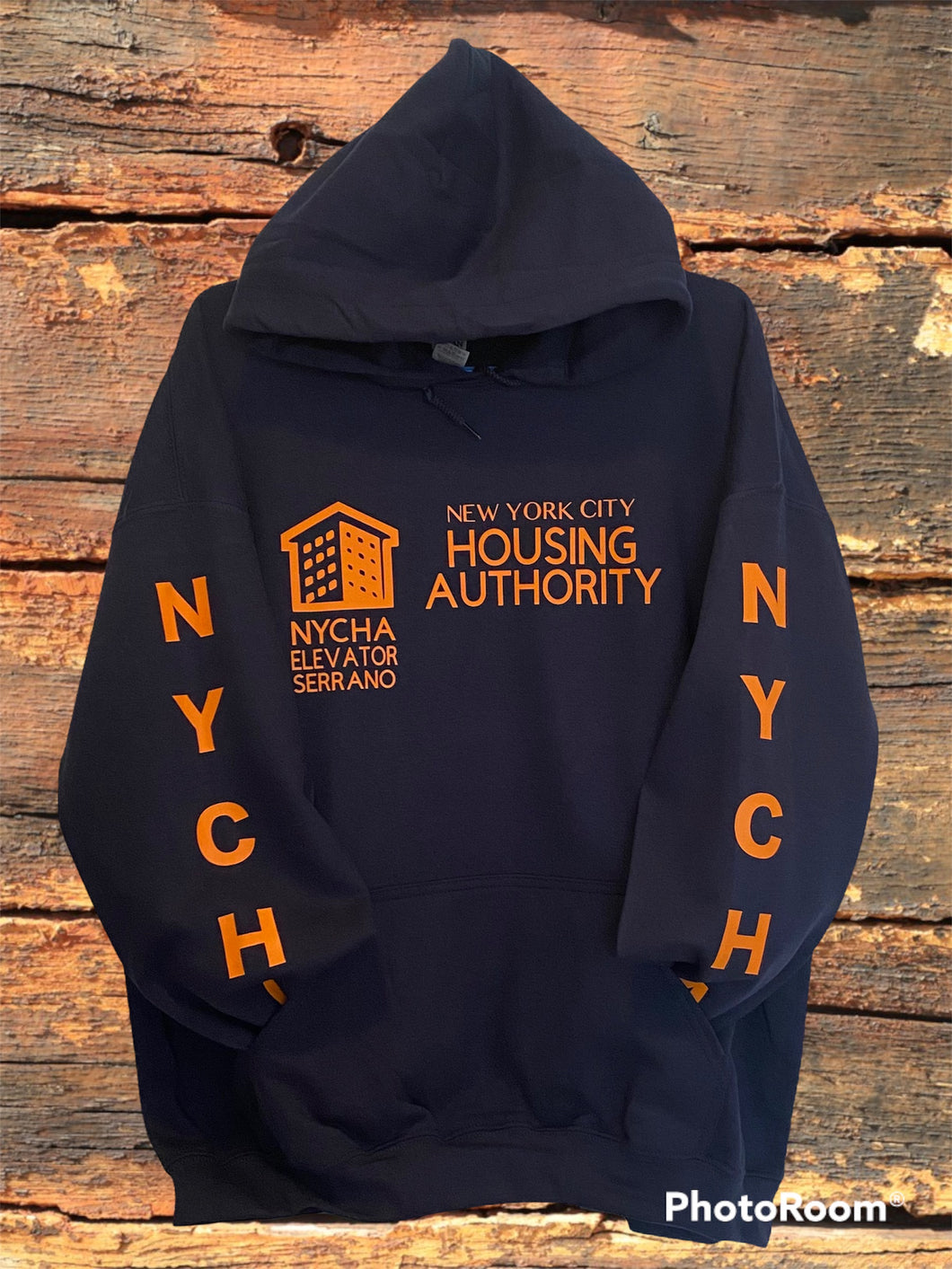 Nycha custom hoodie with front,back,and sleeves