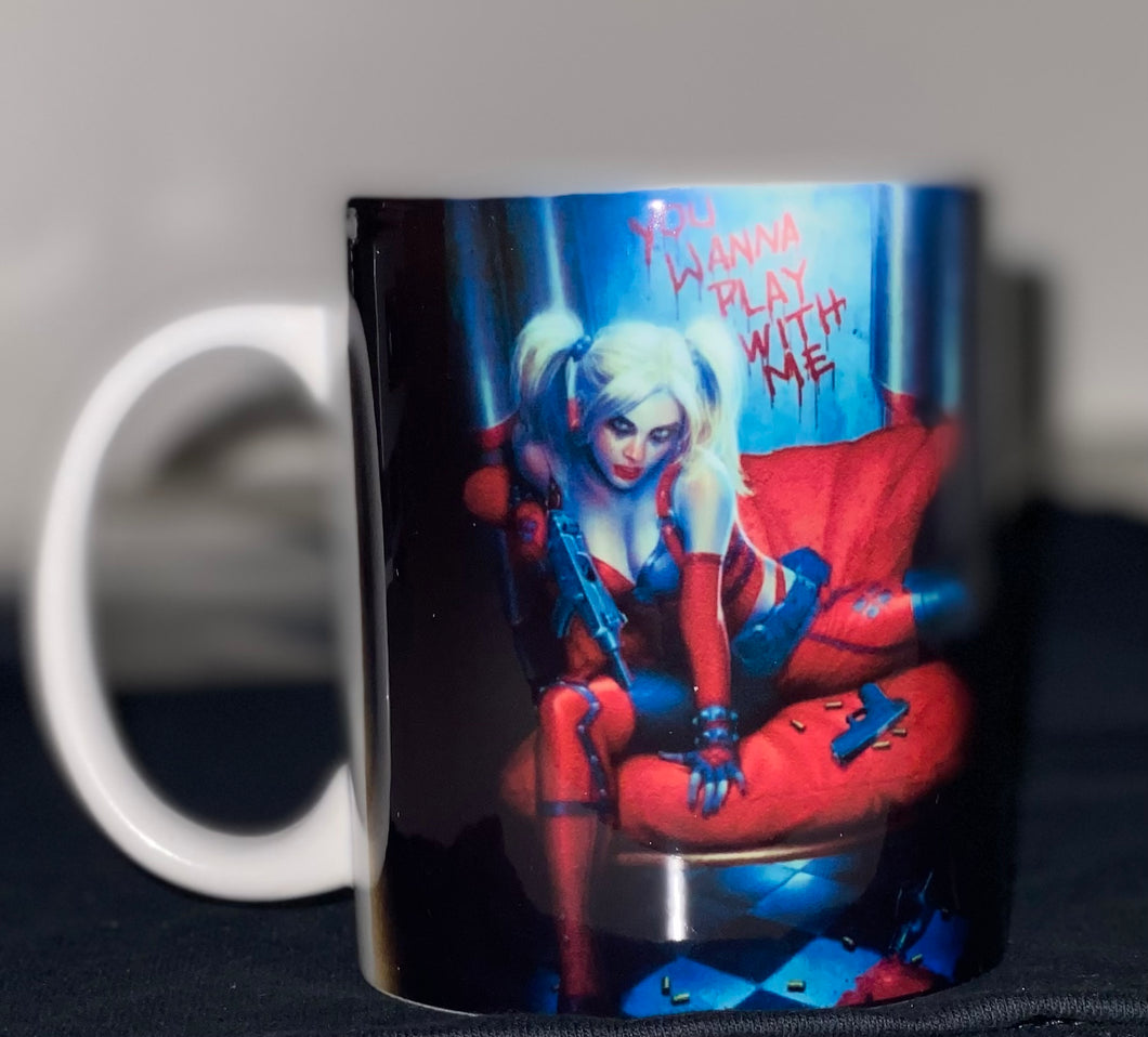 Harley Quinn “Wanna Play With Me?”  Coffee Mug