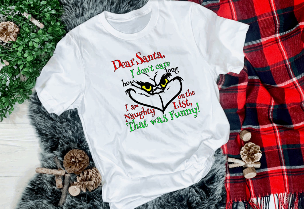 Dear Santa Grinch shirt