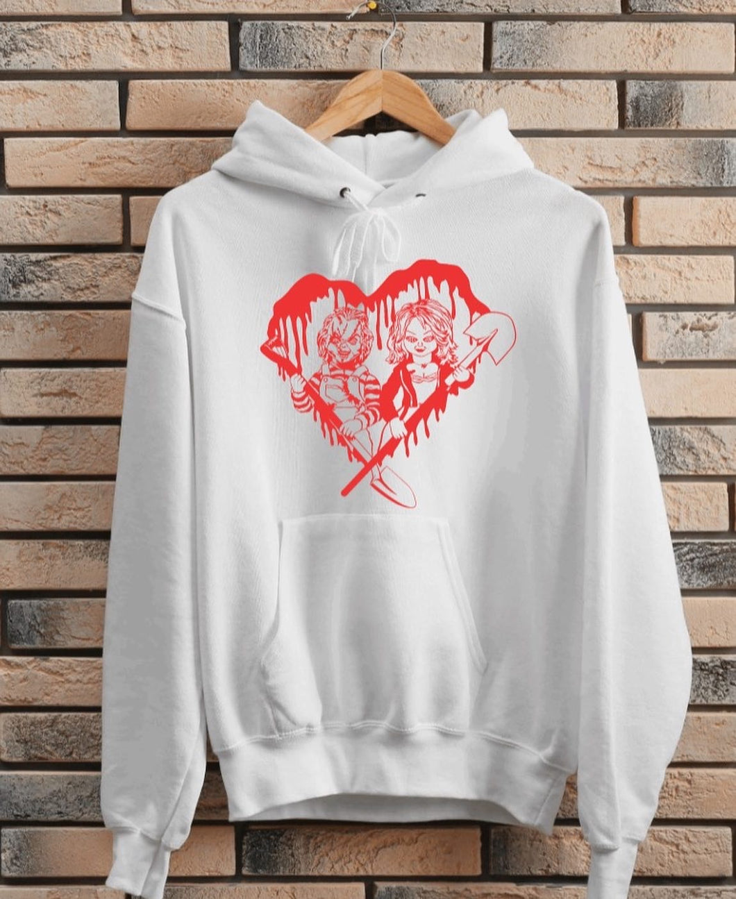 Chucky and bride of Chucky Valentine’s Day Hoodie