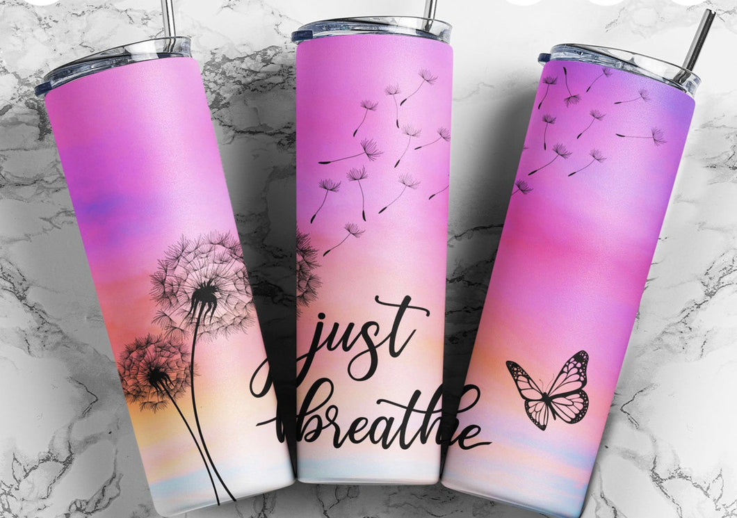 Just Breathe Butterfly Tumbler