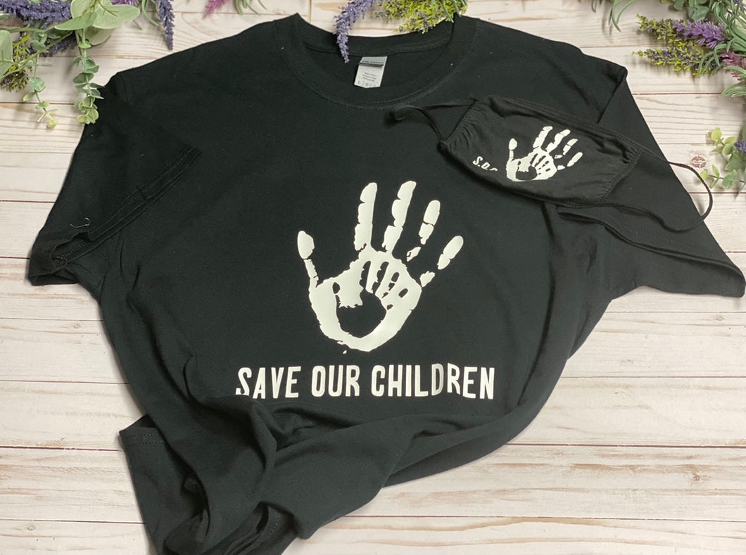 Save Our Children T-shirt and face mask